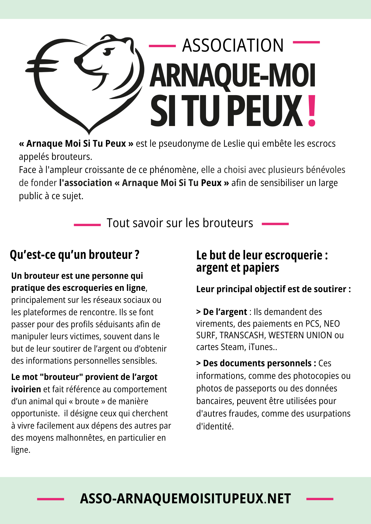 Aperçu du flyer de prévention contre les arnaques sentimentales